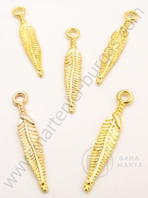 Pandantiv metalic 29x5mm culoare aurie 30 buc 308422