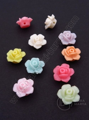 Mărgele floare 13x7mm gaură mixtă 1.2mm 1 pachet 40g ~110 buc 312694