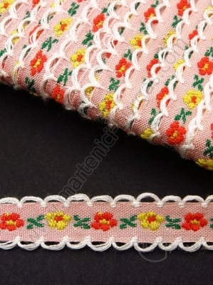 Panglică cu flori 13mm 1 pachet ~20 metri 411188