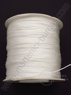 Sfoară albă din polyester 0.8 mm, 120 meters, 441020