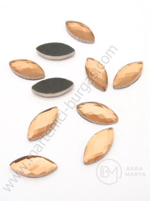 Mărgele de sticlă 7x15mm aurii pentru buze sexy, 1 pachet, 20 bucăți, 151429