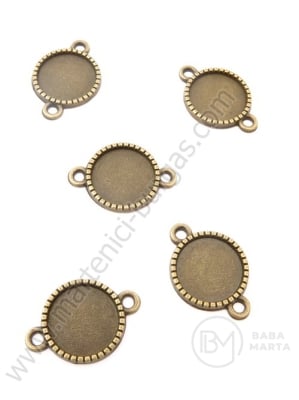 Element de conectare 21x14.5x2mm bronz antic bază de montare 12mm 1 pachet 20 buc 306194