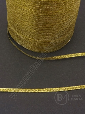 Panglică organza aurie 3mm 20 metri 451228