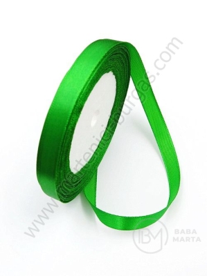 Panglică satinată verde 10mm ~22 meters 451612