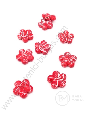 Floare rosu 14.5x3.5mm pictata 1 pachet 40g ~84buc 312177