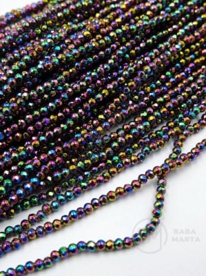 Mărgele de hematit fațetate, nemagnetice ~2mm 40cm ~200 buc 1 buc 352933