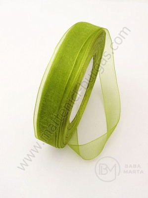 Panglică organza 15mm verde ~45 metri 451249