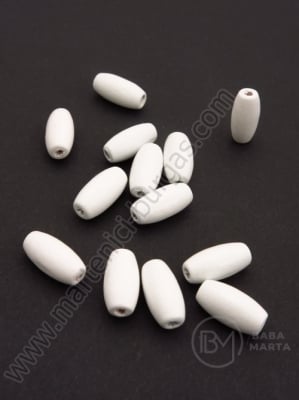 Cilindru din lemn 15x7.5mm, gaură albă 2mm, 1 pack 40g ~140 pcs 321087