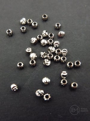 Margele 3x2mm alamă placată cu gaură 1.2mm 1 pachet 20 buc 305825