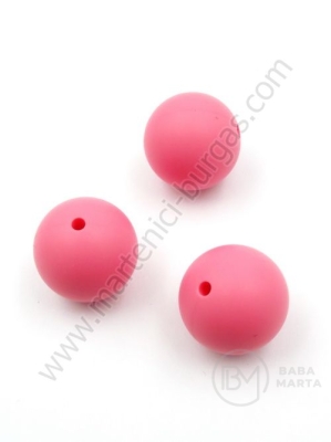 Bilă de mărgele din silicon 20mm gaură 2mm 1 paquet 2 buc 317091