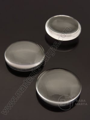 Caboșon rotund din sticlă 35x7.5mm transparent 1 pachet 2 buc 191090