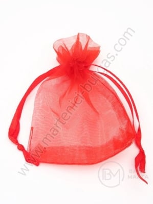 Saculet pentru bijuterii 9x12cm organza roșu 1 pachet 10 bucăți 461250