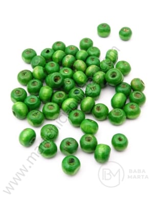 Bilă de lemn 6x4~5mm verde 1 pack 40g ~550 pcs 321116