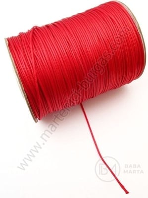 Sfoară coreeană red aprins (imitație piele) 1mm 1 rolă ~160 metri 441321