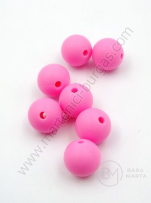 Bilă de mărgele din silicon 12mm gaură 1.5mm 1 paquet 5 buc 317038