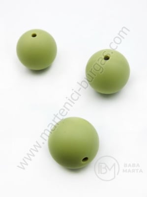 Bilă de mărgele din silicon cu gaură de 20 mm, 2 mm, 1 paquet, 2 pc. 317121