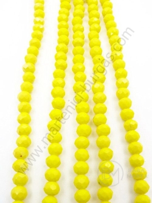 Șir de cristale 6x5mm galben solid ~87 buc 40cm 1 buc 342722