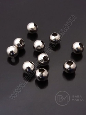 Lama otel 6mm argintie gaura 2mm 1 pachet 20 buc 307458