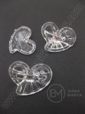 Inimă 27x21x10.5mm transparentă 40g ~21 buc 941
