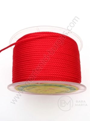 Cordon roșu poliester ~2mm ~50 metri 1 rolă 441368