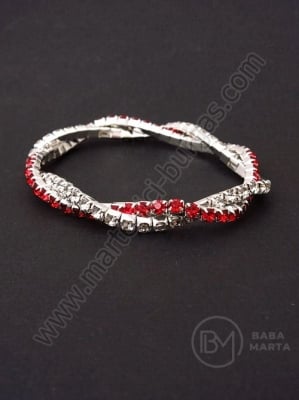 Martenitsa metalică cu cristale elastice 2 rânduri 1 pachet 12 buc 105150