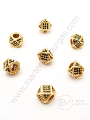 Margele din alamă de 8 mm cu zirconii forjate 305218