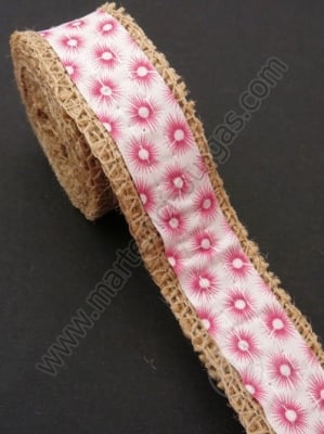 Bandă de pânză de sac cu bandă textilă width 25mm - length ~2 meters 1 rollă 462002