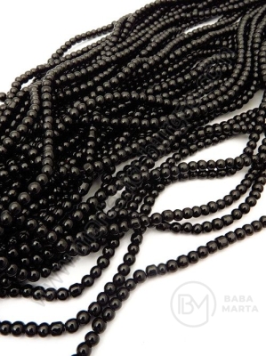 Șir de perle din vitola 3mm gaură neagră 1mm ~225 pieces 341062