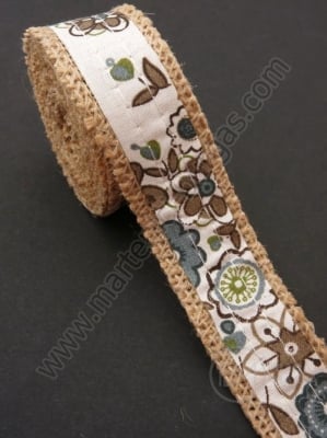Bandă de pânză de sac cu bandă textilă width 25mm - length ~2 meters 1 rollă 462032