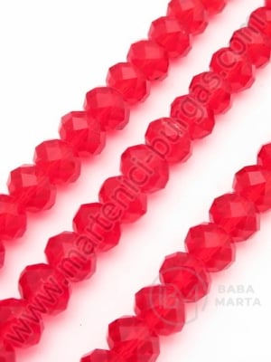 Șir de cristale 8x6mm red ~72 buc 44cm 1 buc 342343