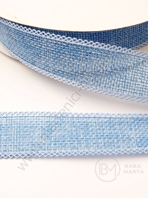 Panglică de pânză de sac 25mm albastră 1 pachet 5 metri 461346