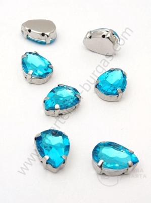 Pietriș acrilic 10x14mm blue în coș metalic 1 pachet 10 buc 151505