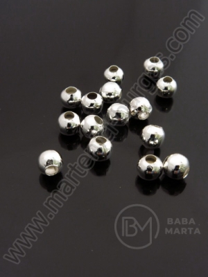 Bilă metalică 6mm color alb 1 pachet 100 buc 306040