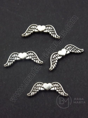 Mărgele metallice aripioare 20x7x3mm 1 pachet 10 buc 306846