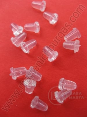 Dop de cercei din silicon 4x4mm 1 pack 100 pcs 301736
