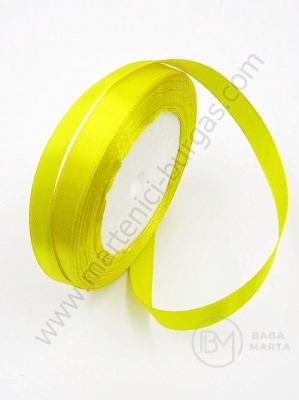 Panglică de satin 10mm galbană 1 rollă ~22 metri 451595