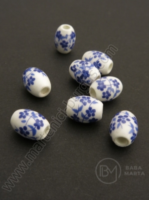 Mărgele de porțelan 10x8mm gaură pictătă 2.5mm 1 buc 335075