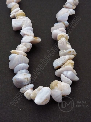 Colier din piatră naturală Calcedonie 8-12mm 85cm 1 buc 355475
