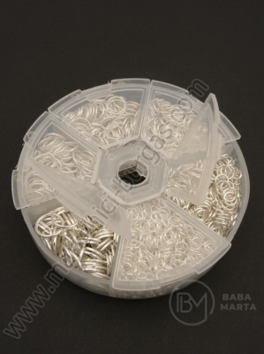 Inele 4,5,6,7,8,10x0.8mm culoare alb ~1750 buc 1 buc 301493