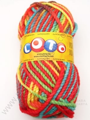 Fir colorat LOTO 50% lână 50% acril 100g ~110 metri 431210