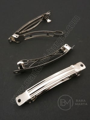 Bază metalică pentru agrafă de păr 97x10mm culoare argintie 1 pachet 2 buc 301678