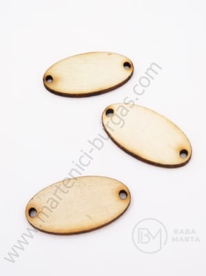 Set oval din lemn 35x19mm, gaură 3.5mm, 1 pachet, 20 buc. 181568