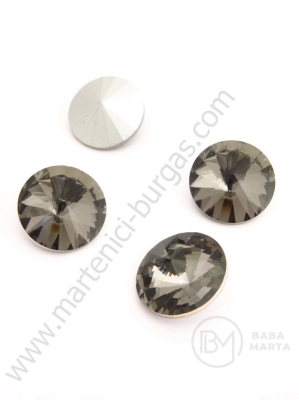 Glass stone (cristal) 10x5mm grey pentru încrustare 1 pachet 10 buc 151448