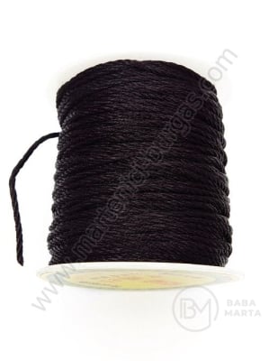 Sfoară neagră din polyester ~1.5 mm ~45 meters 1 rollă 441362
