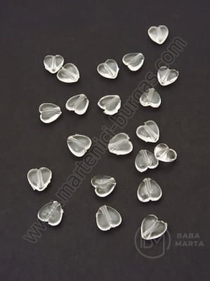 Inimă 6x3mm transparentă 1 pachet 40g ~585 bucăți 312565
