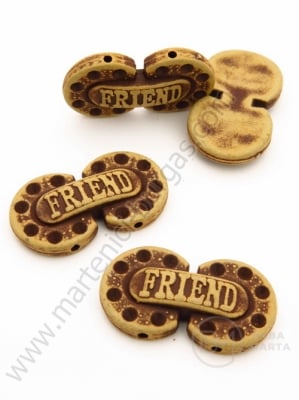 Margele 16.5x29.5mm imitație lemn gaură 1.4mm 40g 311371