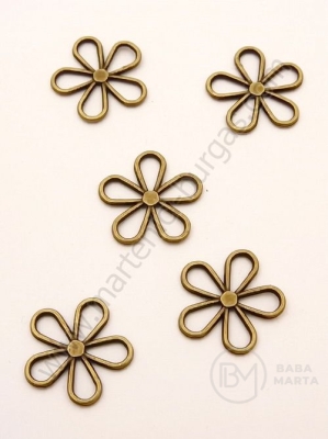 Element de conectare floare 16mm bronz antique 1 pachet 30 bucati 306445