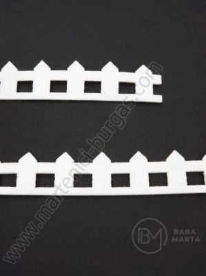 Gard din fetru 3x60cm alb 1 buc 181621