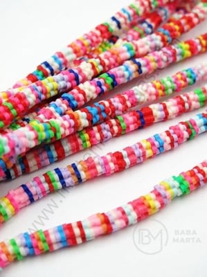 Sfoară 5x0.5~1.5mm amestec fimo ~380 ~400 bucăți 45cm 1buc 312839