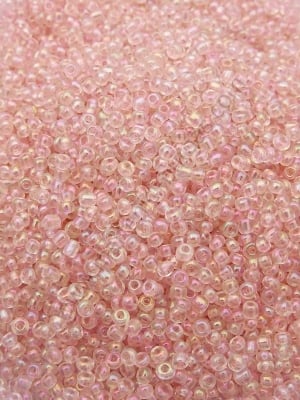 Perlă transparentă roz din sticlă 2mm 1 pachet 50g 332076
